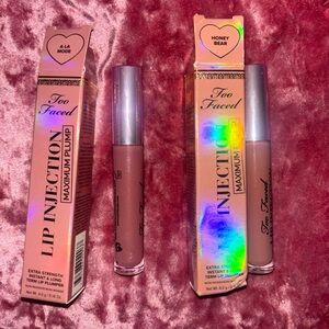 Too Faced Lip Injection Gloss maximum plump Set A la mode and honey bear new